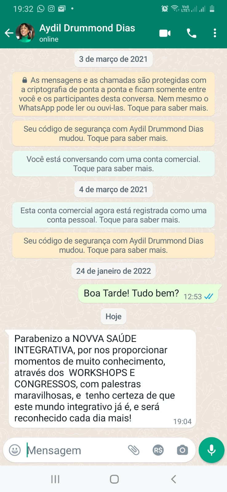 Terapeuta Aydyl Drummond Dias de São Paulo